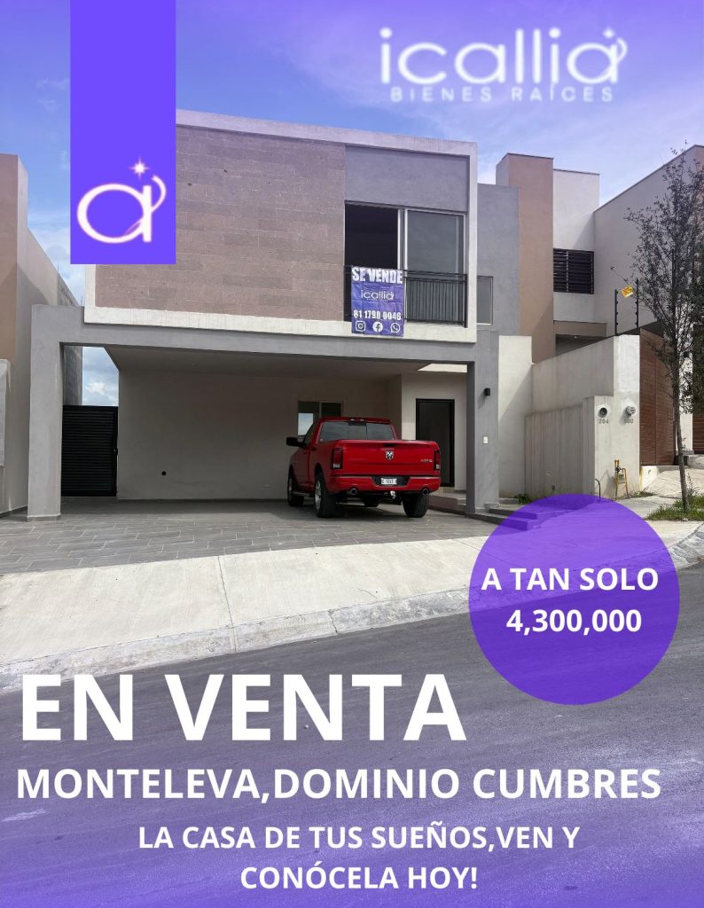 En venta propiedad en Monteleva Dominio Cumbres, Garcia, NL