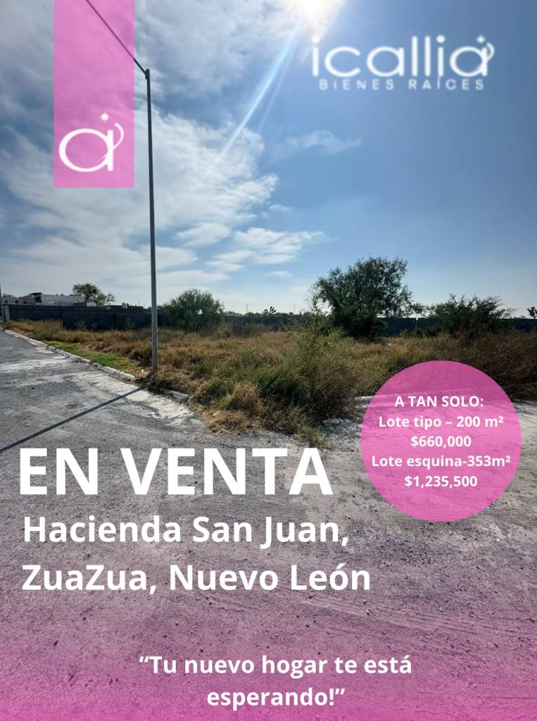 En venta terreno Hacienda San Juan, Zuazua, NL